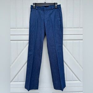 Banana Republic Logan Denim Trousers Size 2 NWT Straight Leg Stretch Pants Blue